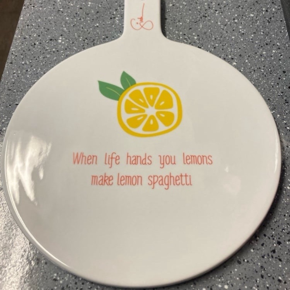 Lemon Spaghetti Ceramic Plate